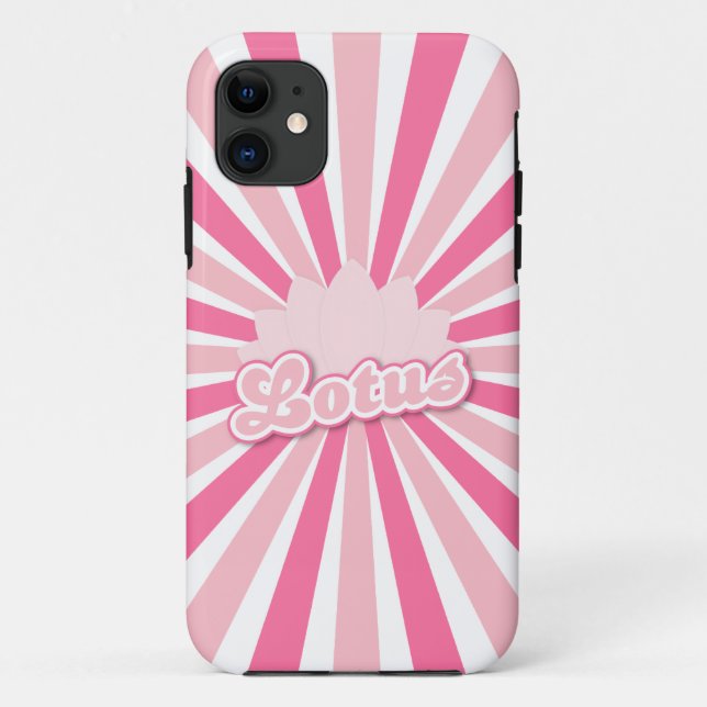 Pink Flower Lotus Case-Mate iPhone Case (Back)