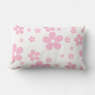 Pink  Flower Lumbar Pillow