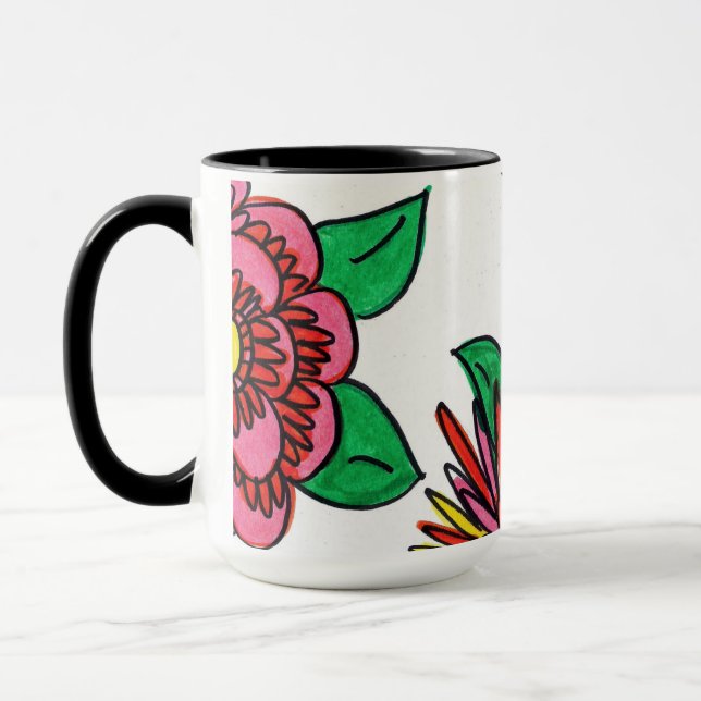 Pink Flower Mug (Left)