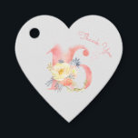 Pink Flower Number 16 16th Birthday Thank You Favour Tags<br><div class="desc">Personalized 16th Birthday Favour Tags. This delicate and feminine design features the number 16, decorated with a bouquet of flowers and foliage and "Thank You" in pretty script typography. It has a soft colour palette of blush pink, apricot, yellow, gold and dusty blue. The template is set up ready for...</div>