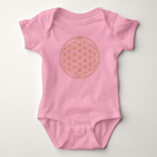 Pink Flower Of Life Baby Jersey Bodysuit