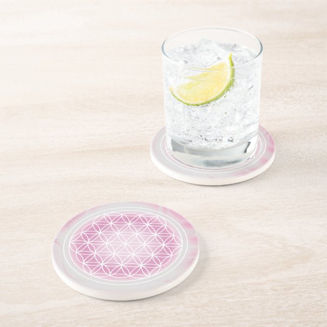 pink Flower of Life Coaster (Side)