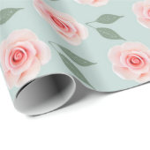 Pink Flower Pattern Wrapping Paper (Roll Corner)