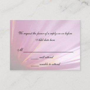 Pink Flower Petal Wedding Response Card