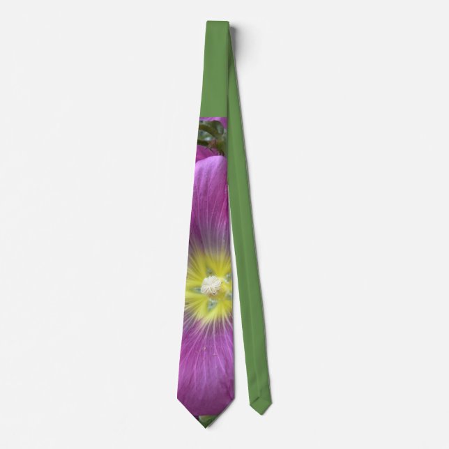 Pink Flower Photo Tie (Front)