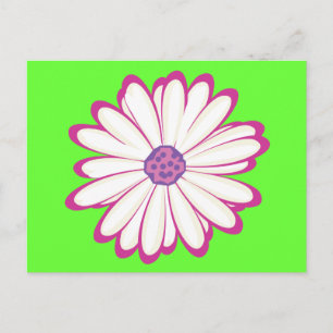 pink flower postcard