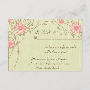 Pink Flower Response Card