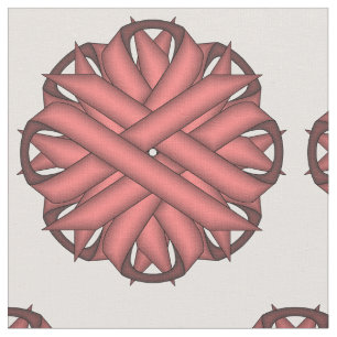 Pink Flower Ribbon by Kenneth Yoncich Fabric