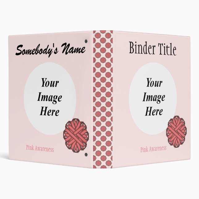 Pink Flower Ribbon Template by Kenneth Yoncich Binder (Background)