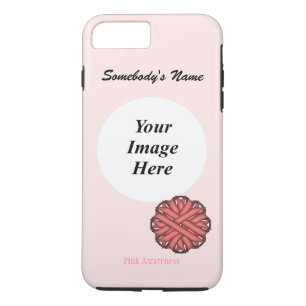 Pink Flower Ribbon Template by Kenneth Yoncich iPhone 8 Plus/7 Plus Case
