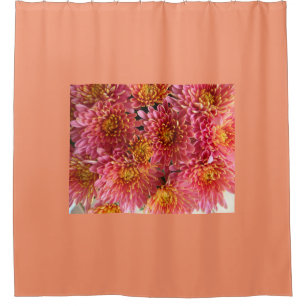 pink flower shower curtain