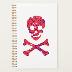 Pink Flower Skull Planner
