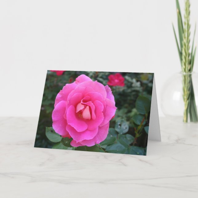 Pink Flower Thank You Card (Front)