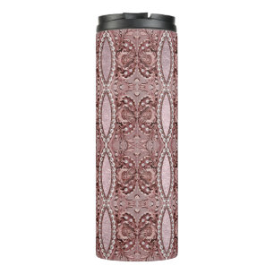 Pink Flower Thermal Tumbler