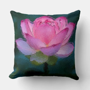 Pink Flower Throw Pillow