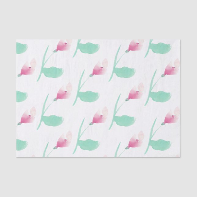 Pink Flower Tissue Paper (Front)