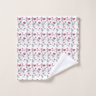 Pink flower  wash cloth