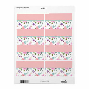 Pink flower watercolor seamless