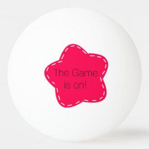 Pink Flower with Ping Pong Saying Ball