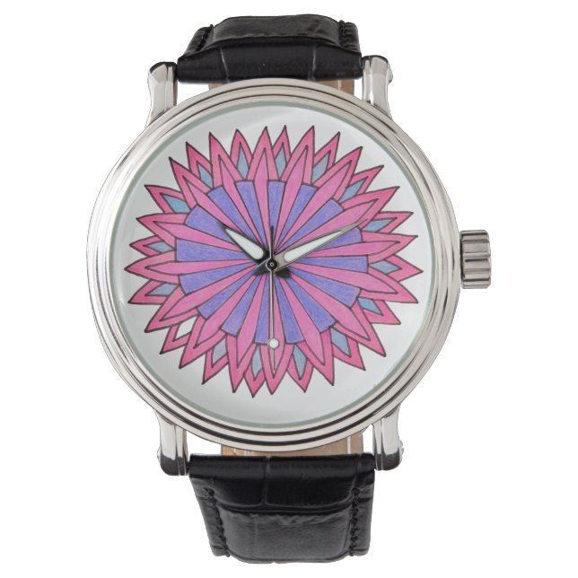 Pink Flowerburst Watch (Front)