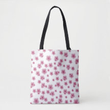Pink flowered classy tote bag