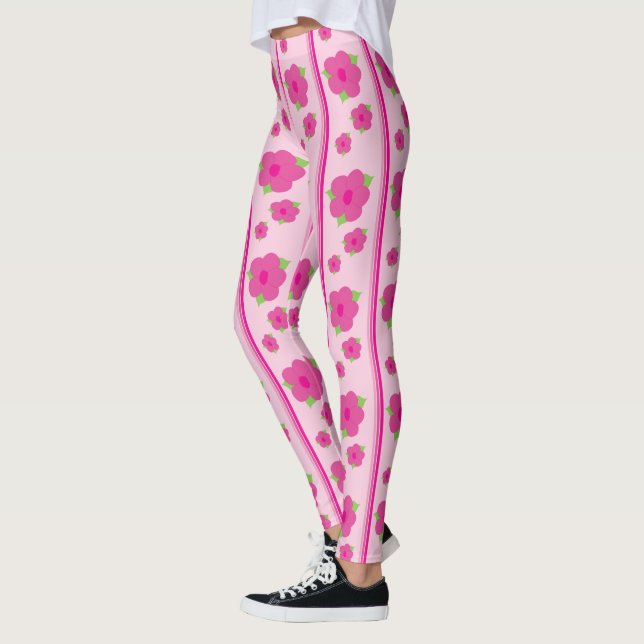 Pink Flowered Leggings (Left)