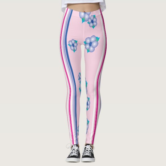 Pink Flowered Leggings