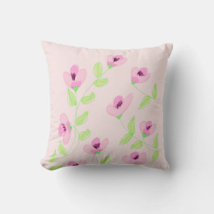 Pink Flowered Reversible Pillow