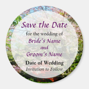 Pink Flowering Dogwood Save the Date Magnet