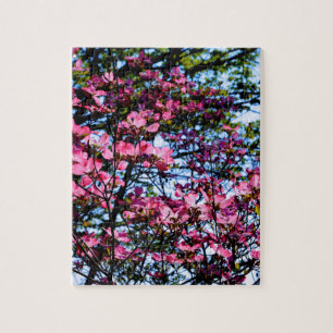 Pink flowering Dogwood tree Jigsaw Puzzle
