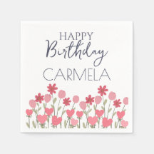 Pink Flowers and Hearts Birthday Party