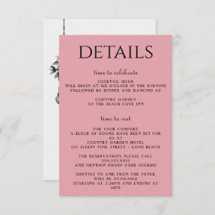 Pink Flowers and Lanterns Enclosure Card