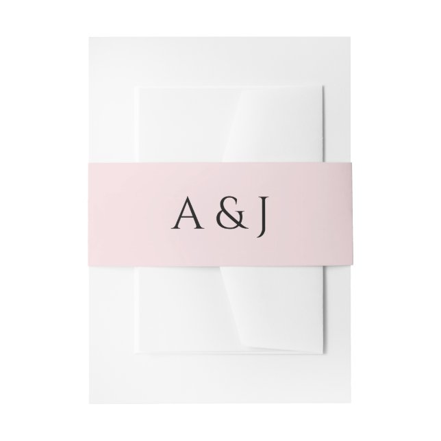 Pink Flowers and Lanterns Invitation Belly Band (Front Example)