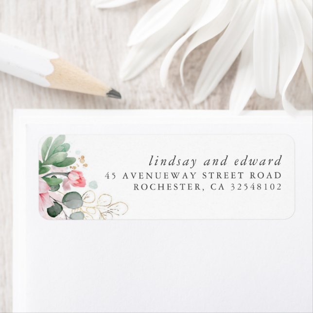 Pink Flowers and Succulents Greenery Elegant (Insitu)