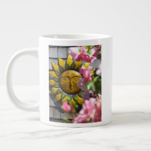 Pink Flowers and Sun - Martha's Vineyard Large Coffee Mug