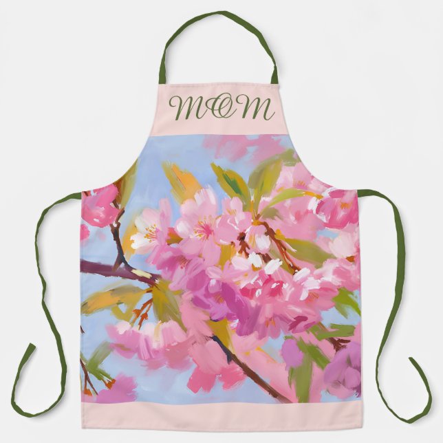 Pink Flowers Apron (Front)