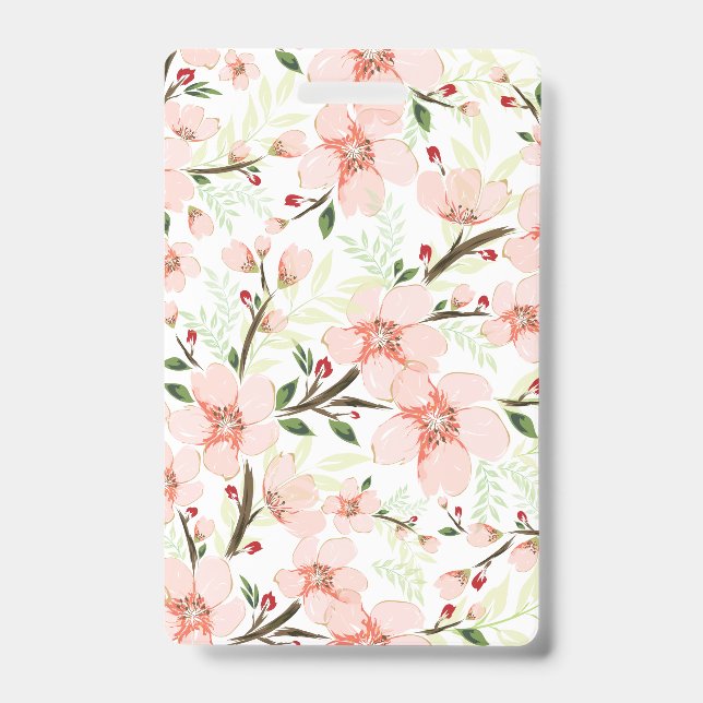 Pink flowers badge (Front)