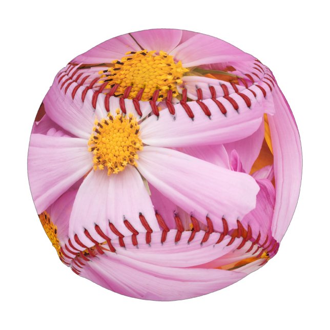 Pink Flowers Baseball (Front)