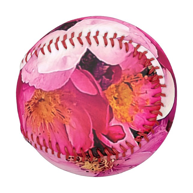 Pink flowers baseball (Front Right)