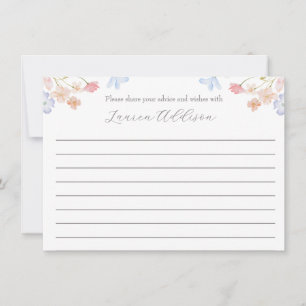 Pink FLowers  Beautiful Floral Advice Cards