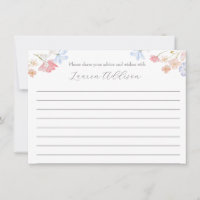 Pink FLowers Beautiful Floral Advice Cards