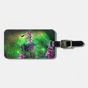 Pink Flowers & Bee Against The World Luggage Tag