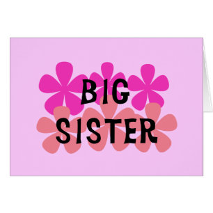 Pink Flowers Big Sister T-shirts and Gifts