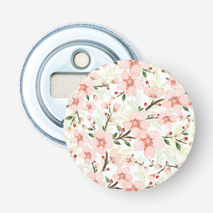 Pink flowers bottle opener