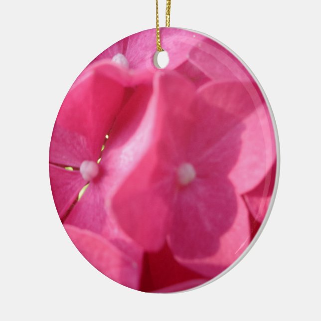 pink flowers ceramic ornament (Left)
