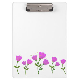 Pink Flowers Clipboard