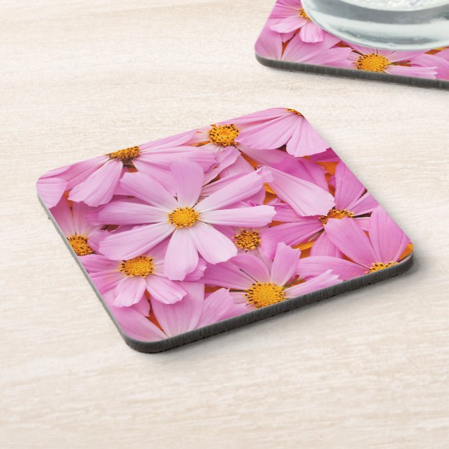 Pink Flowers Coaster (Left Side)