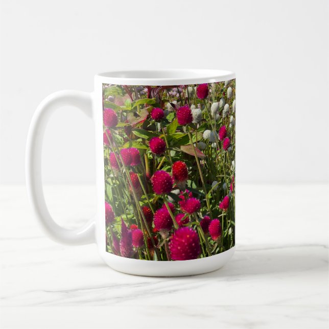Pink flowers coffee mug (Left)