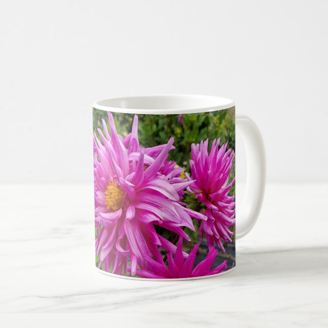Pink flowers coffee mug (Front Right)