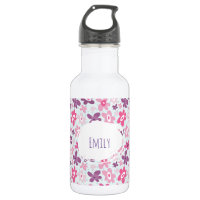 Pink Flowers Cute Whimsical Pattern Personalized